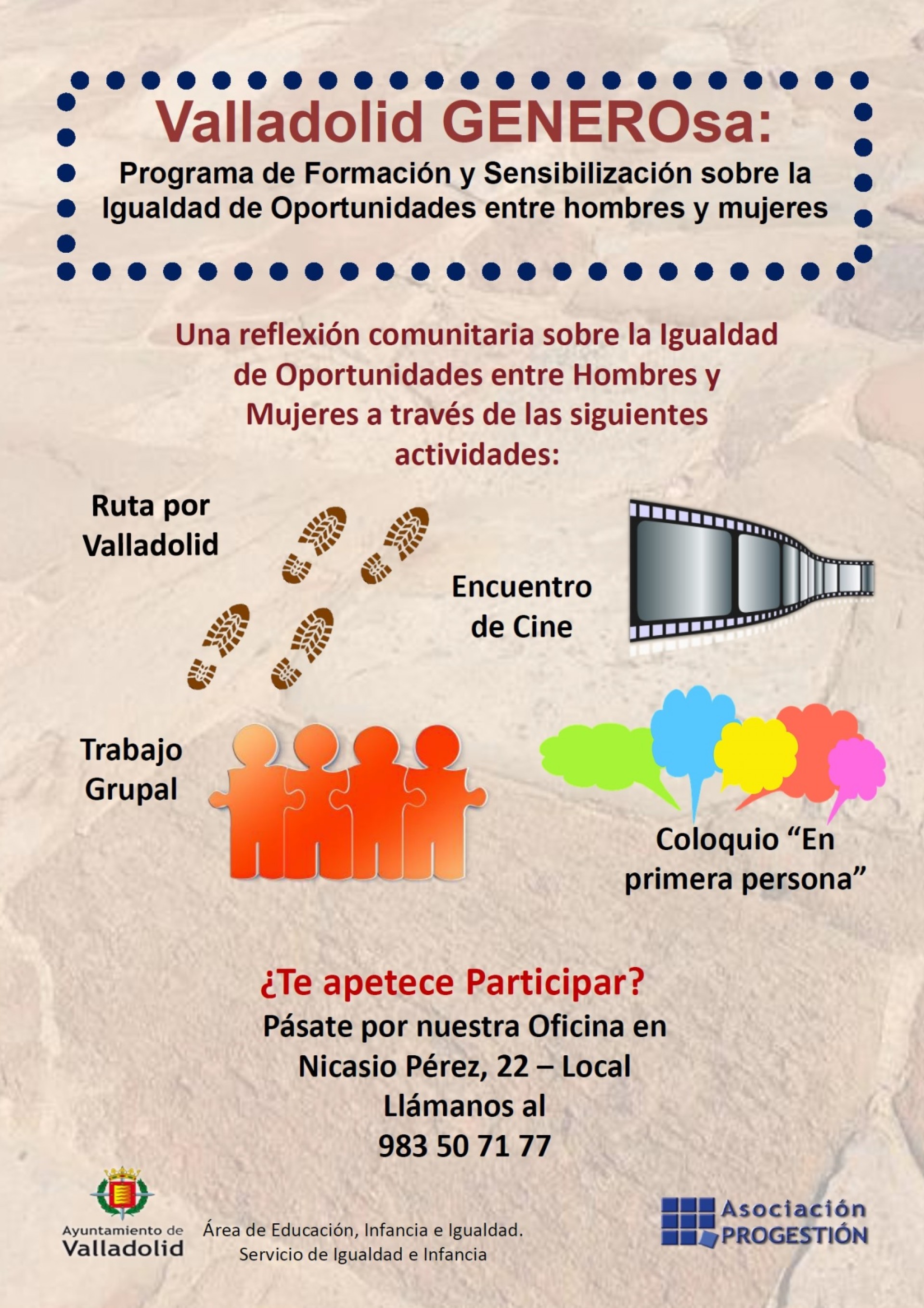 Valladolid GENEROsa, un proyecto de la Asociación Progestión que trabajará por la igualdad de la mujer