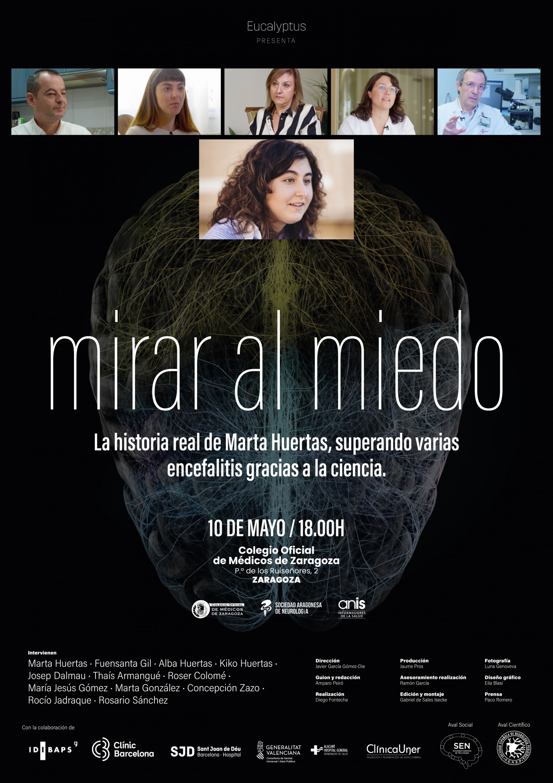 El Colegio de Médicos de Zaragoza acoge la presentación del documental Mirar al Miedo