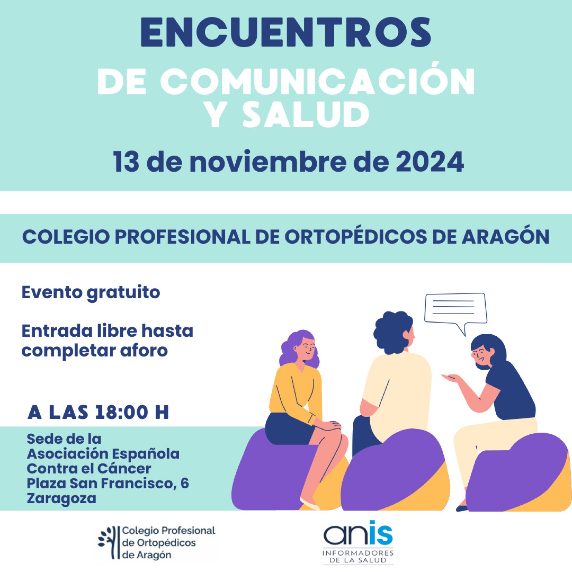 En el próximo "Encuentros de Comunicación y Salud", profesionales ortopédicos de Aragón