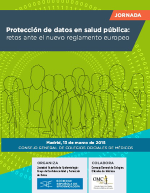 Cartel Jornada Protección de Datos en Salud Pública - Sociedad Española de Epidemiología
